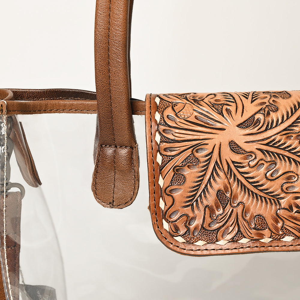 **American Darling Hand Tooled Genuine Leather Women's Western Handbag Purse – Stylish Cowgirl Bag for Rodeo, Travel & Everyday Use**