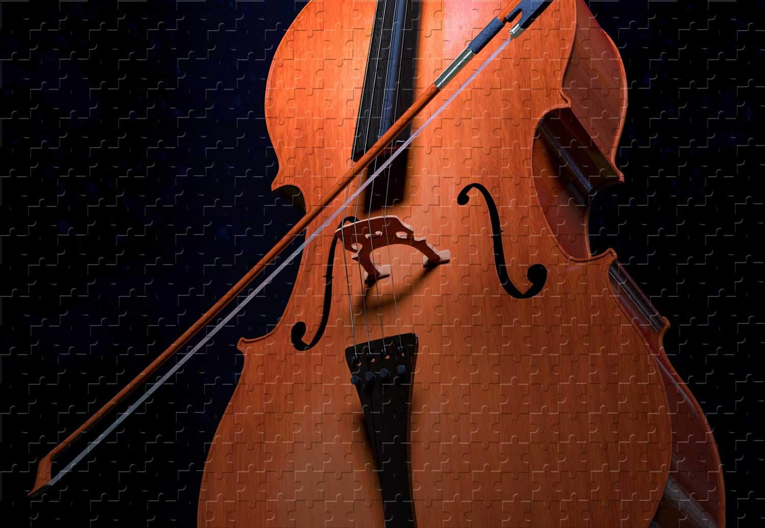 Premium 500-Piece Cello Instrument Jigsaw Puzzle - 20.6