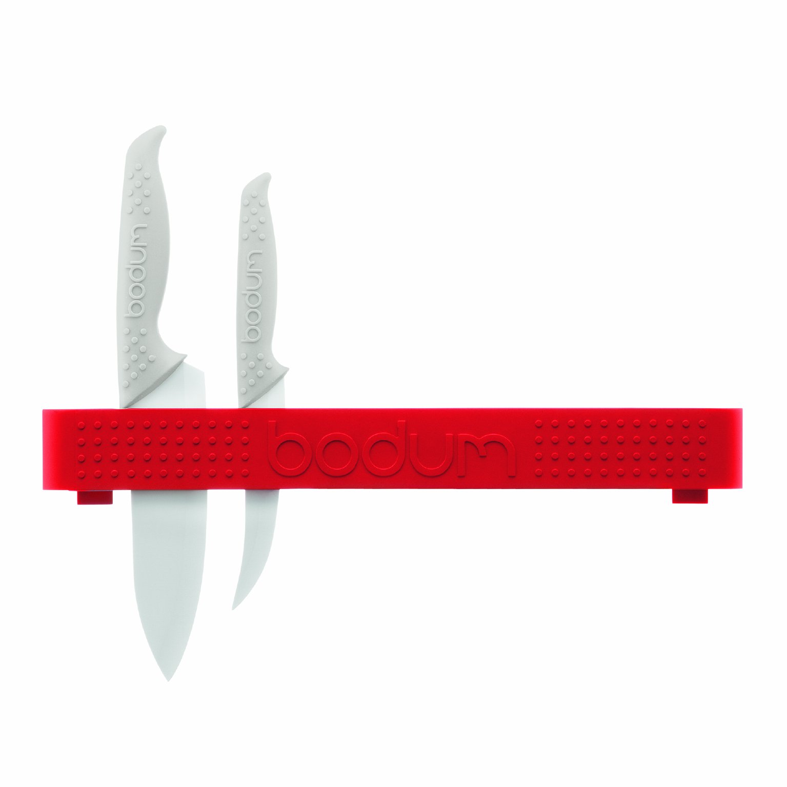 BODUM Bistro Wall Mount Knife Holder - Red | Magnetic Knife Storage for Kitchen Counter or Drawer Organization | Perfect for Chefs & Home Cooks