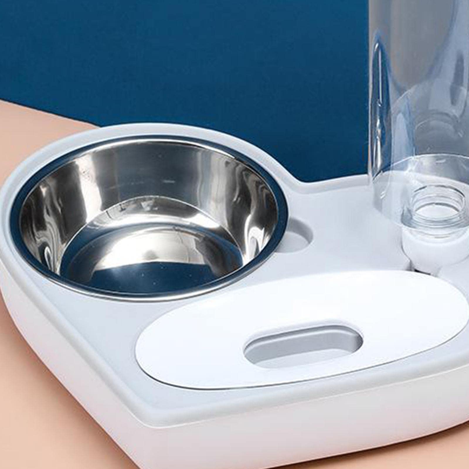 Automatic Pet Feeder and Water Dispenser for Cats & Dogs - SECRET DESIRE Blue Bowl Set | Perfect for Home, Travel, and Office Use