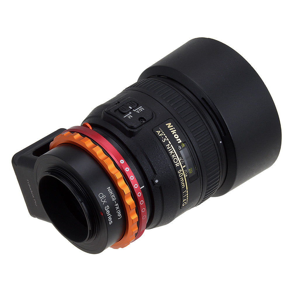 Fotodiox DLX Lens Adapter - Nikon F Mount G/D Lens to Fujifilm X Mount Camera Adapter with Aperture Control | Compatible with Fuji X-T4, X-T3, X-Pro3 for Photography & Videography