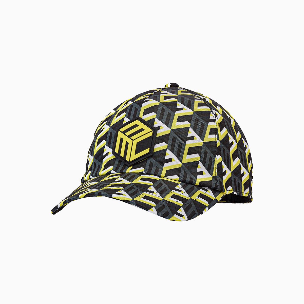 Eco-Friendly Cubic Monogram Print Cap - Recycled Nylon Unisex Baseball Hat for Men & Women - Perfect for Outdoor Activities, Sports, and Casual Wear