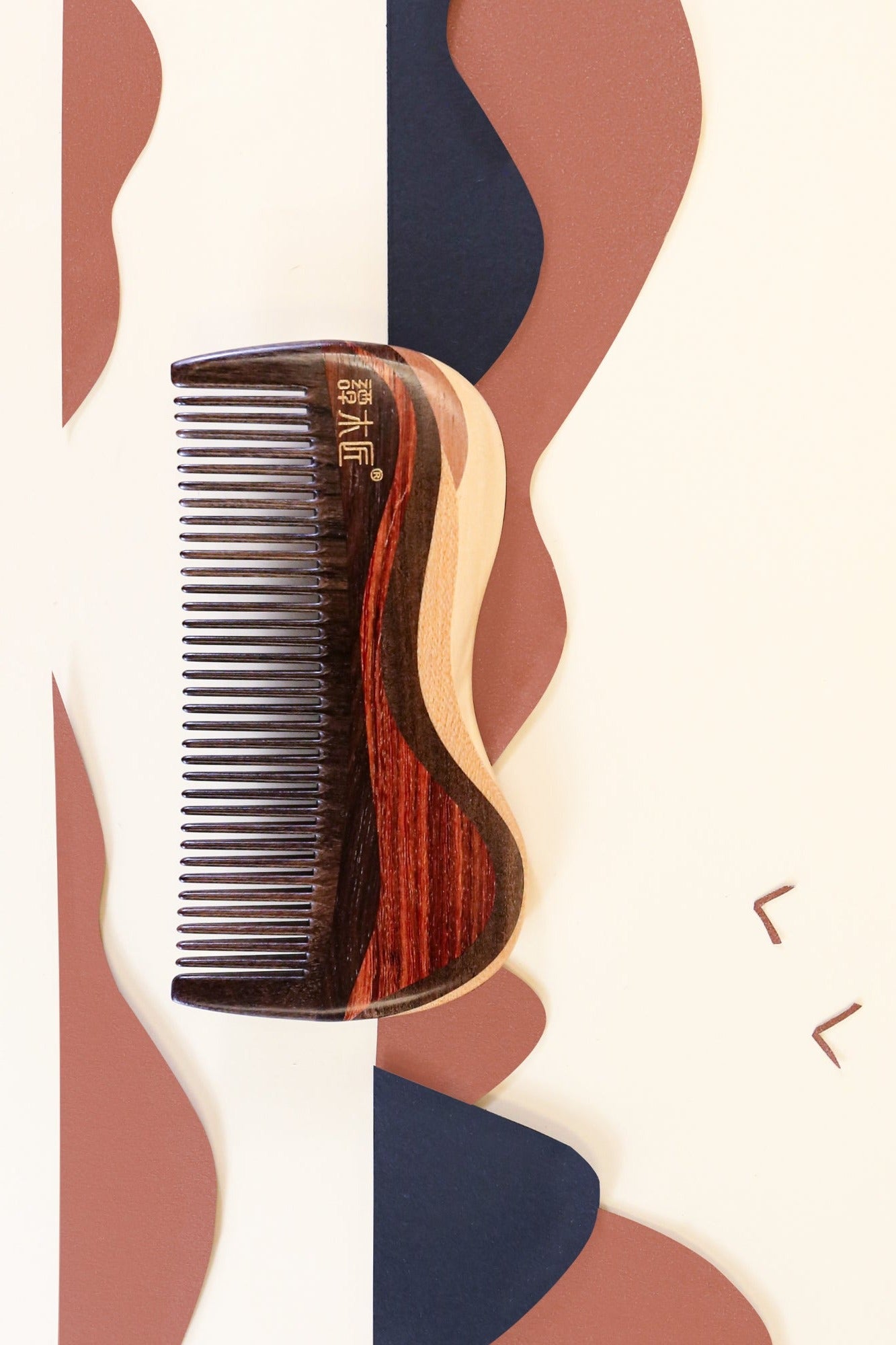 Premium Wooden Hair Comb for Women & Men - Wide Tooth Detangling Comb for Thick, Curly & Wet Hair - Perfect for Travel, Home & Salon Use