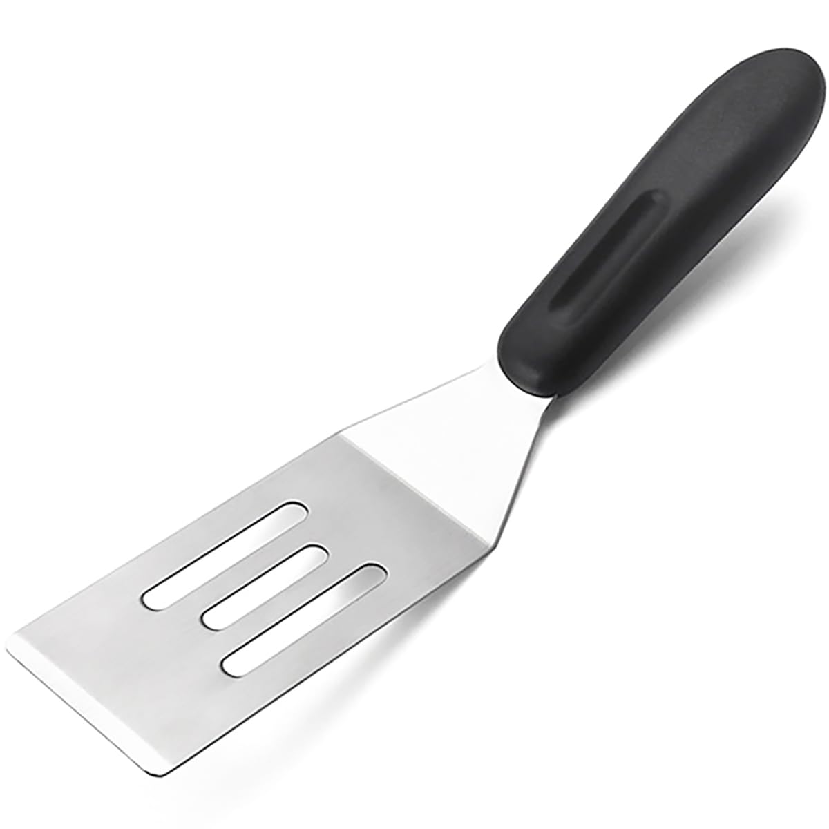 Stainless Steel Mini Spatula - Small Metal Spatula for Flipping, Cooking, Baking & Brownies - Non-Slip Handle Kitchen Tool for Pancakes, Eggs, Cakes & Desserts