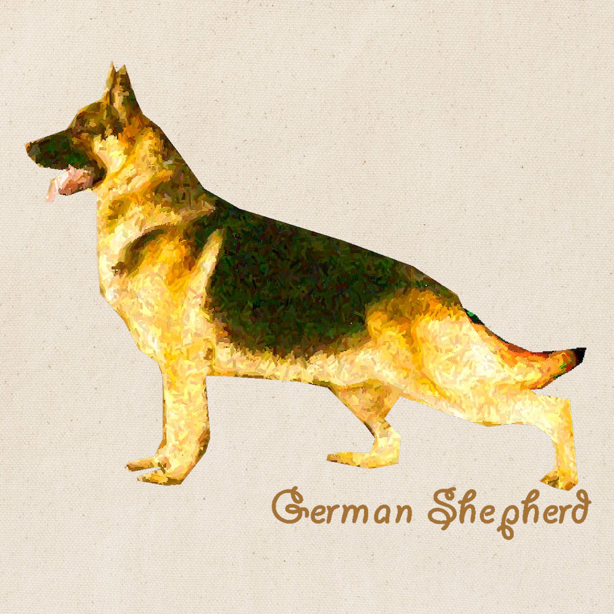 German Shepherd Tote Bag - Natural Canvas Reusable Shopping Bag for Groceries, Beach & Everyday Use | Durable Eco-Friendly Tote