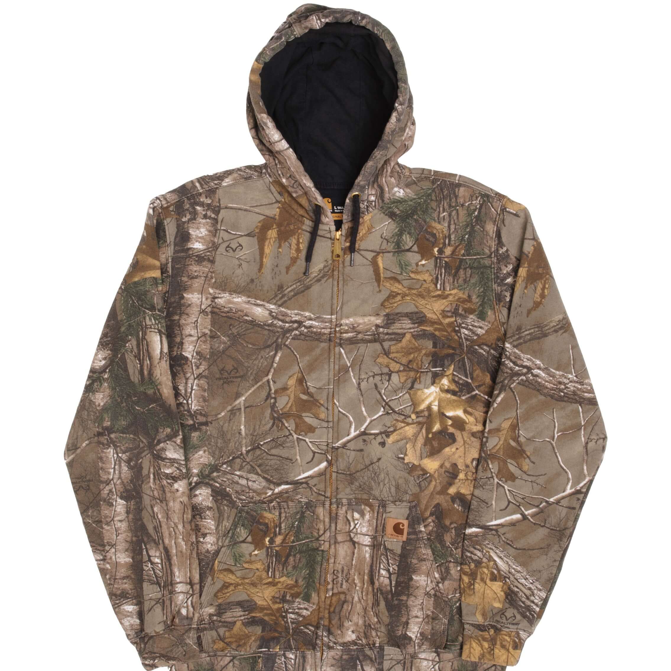Vintage Carhartt Realtree Camo Zip Hoodie Sweatshirt - Size Large for Men - Durable & Warm Hunting Jacket for Outdoor Adventures & Casual Wear
