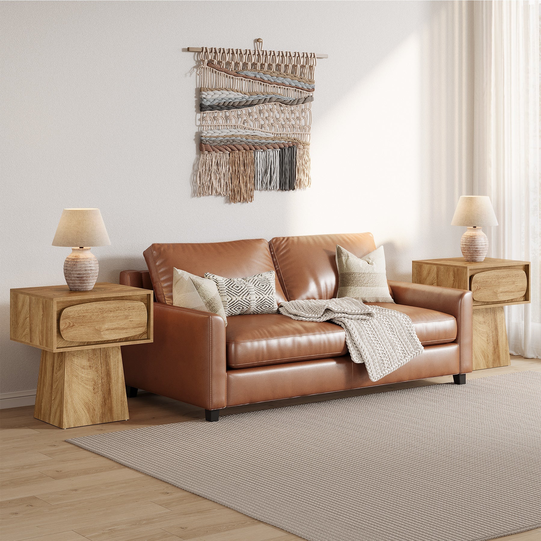21.6 Inch Modern End Table with Storage Drawer - Small Side Table for Living Room, Bedroom, or Office - Perfect for Holding Lamps, Books, and Decor
