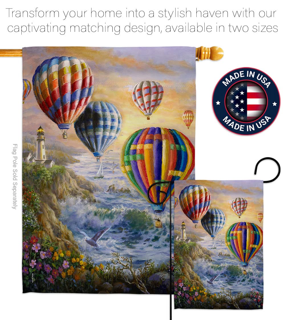 Summer Glow Coastal Flag Set 28x40