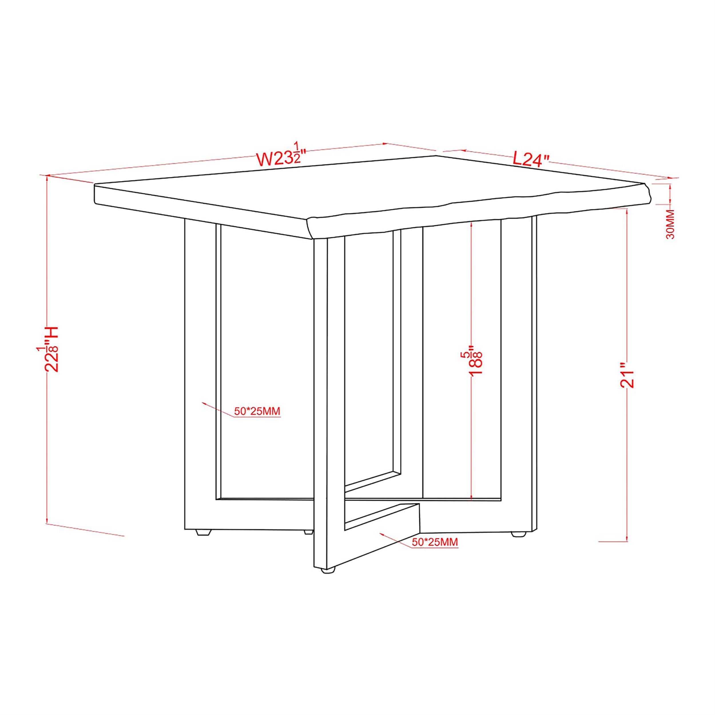 Furniture of America Krestian Contemporary Wood End Table - Oak & White Finish | Modern Side Table for Living Room, Bedroom & Office