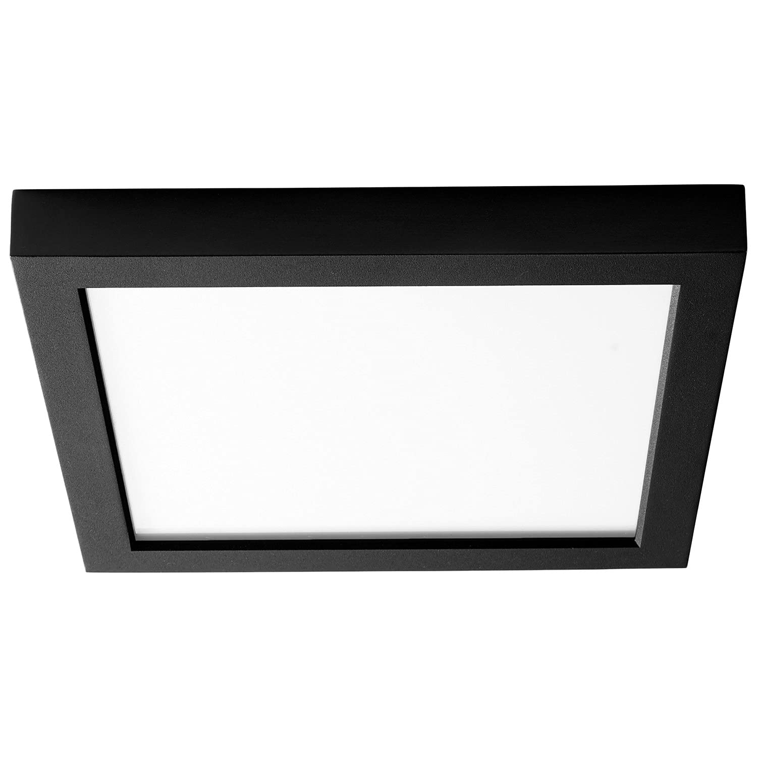 Altair 9 Inch LED Square Ceiling Light - Black Modern Flush Mount Fixture for Bedroom, Kitchen & Hallway Lighting | Altair Collection