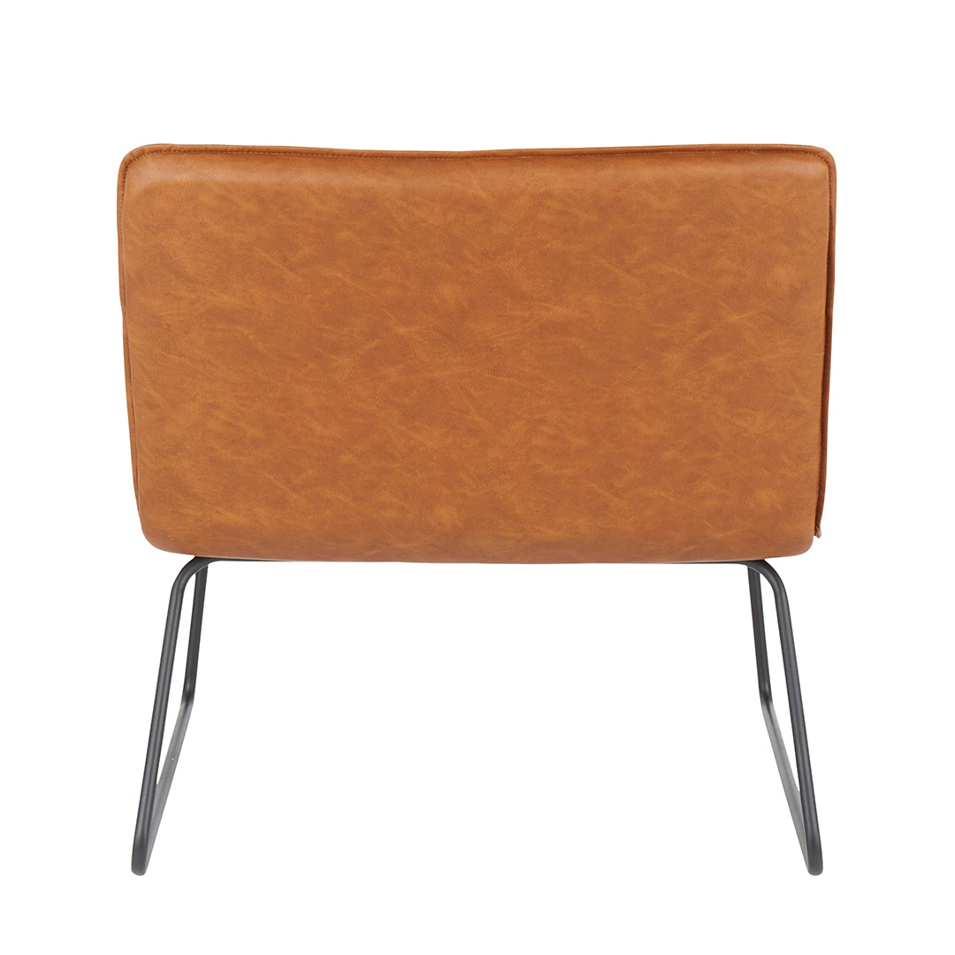Casper Accent Chair - Modern Upholstered Lounge Chair for Living Room, Bedroom & Office - Comfortable Single Seater with Sturdy Wooden Legs - Perfect for Relaxing, Reading & Small Spaces
