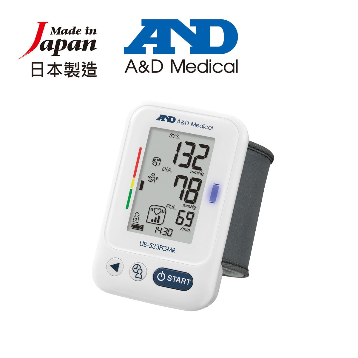 UB-533PGMR Wrist Blood Pressure Monitor - Accurate Digital BP Cuff for Home Use, Portable & Easy to Read - Ideal for Travel, Office & Daily Health Tracking