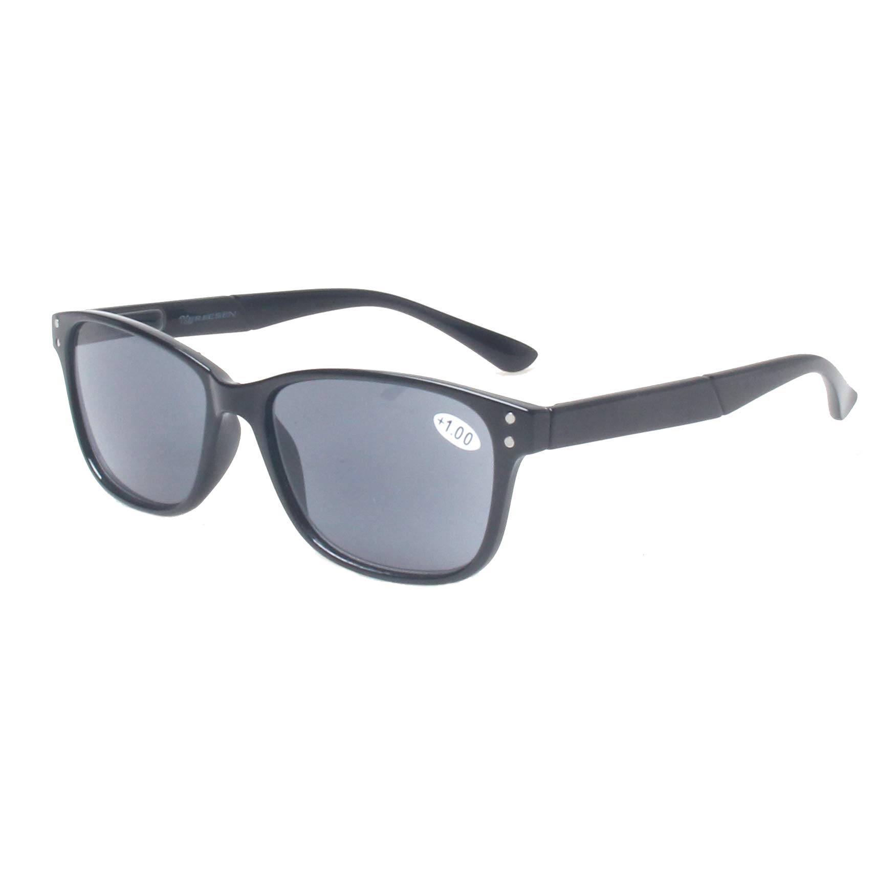 JOSCHOO 5-Pack Reading Glasses with Spring Hinge - Lightweight Comfortable Readers for Men & Women | Trendy Black Frame | Perfect for Reading, Computer Use & Daily Wear