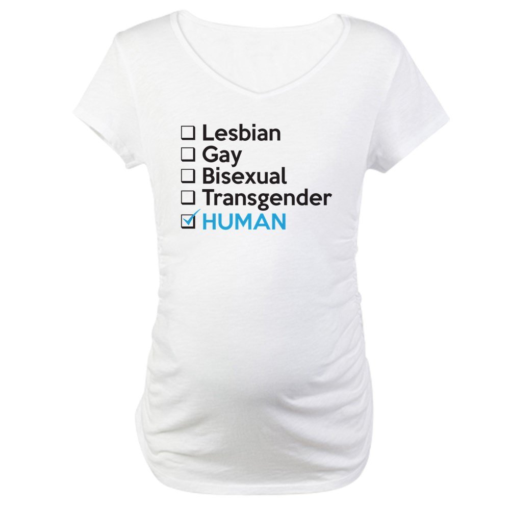 Gay Pride Maternity T-Shirt - I'm Human LGBTQ+ Pregnancy Tee for Women | Comfortable Cotton Shirt for Pride Month, Baby Showers & Gender Reveal Parties
