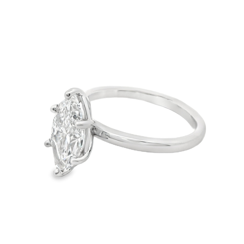1.52ct 14K White Gold Marquise Lab-Grown Diamond Engagement Ring for Women - Perfect for Proposals, Anniversaries & Special Occasions