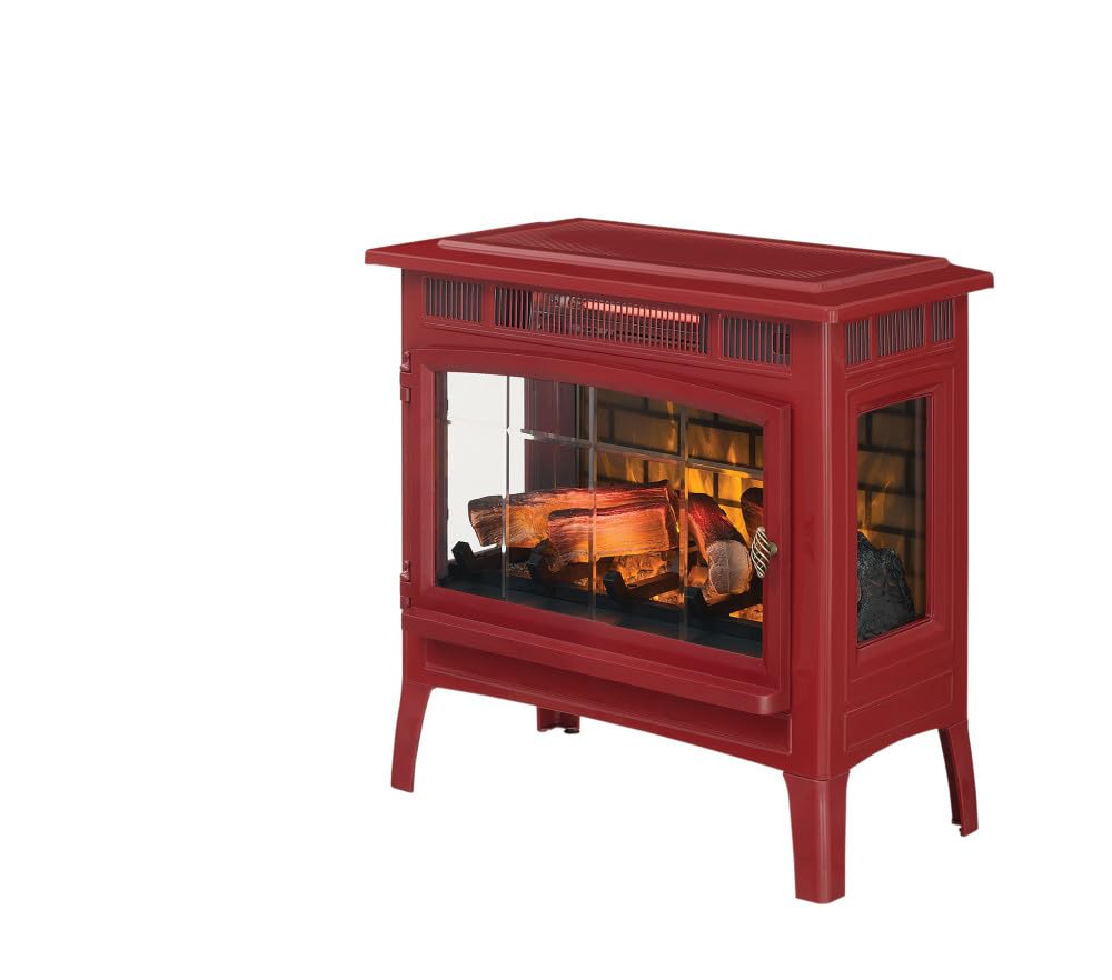 Duraflame Freestanding Electric Fireplace Stove Heater - 3D Realistic Flame Effect, 1000 Sq Ft Coverage, Cinnamon Finish - Perfect for Living Rooms, Bedrooms & Offices