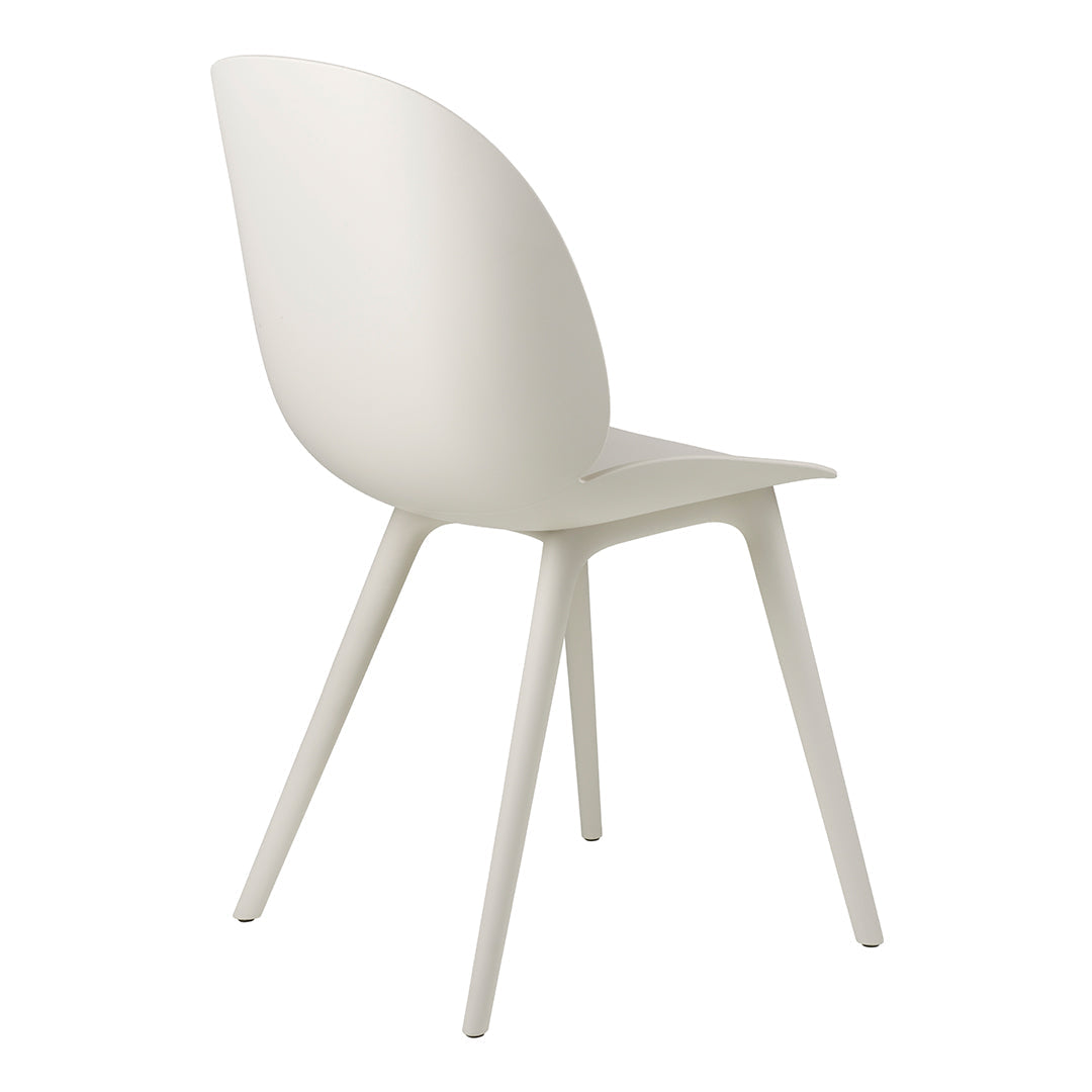 Beetle Dining Chair with Plastic Base - Modern Outdoor Patio Furniture for Garden, Poolside, and Backyard Dining