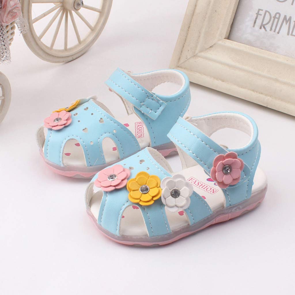 Luminous LED Sneakers for Baby Girls - Glow in the Dark Toddler Shoes with Flower Designs | Comfortable Infant Walking Shoes for Outdoor Play, Parties & Nighttime Safety