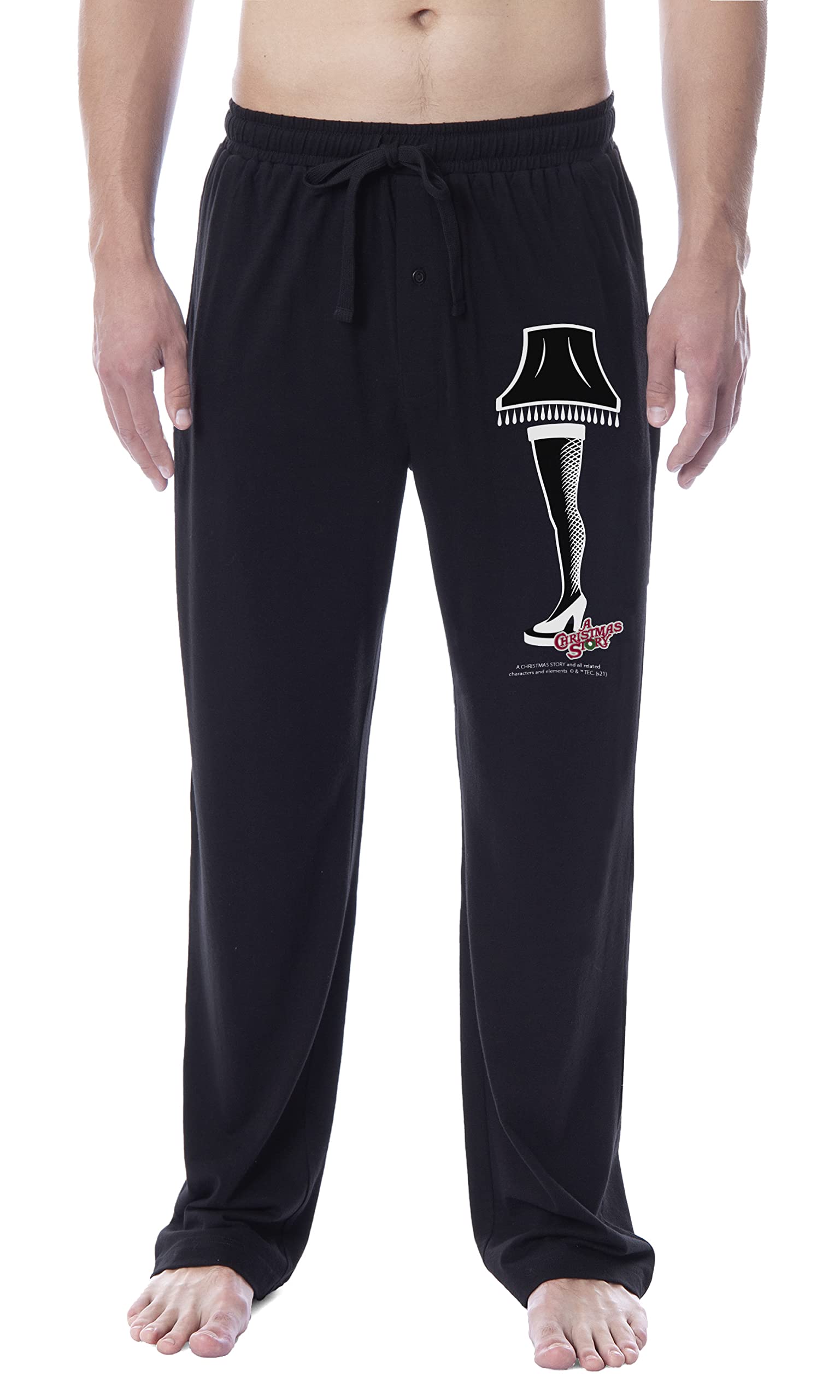 INTIMO A Christmas Story Men's Movie-Inspired Leg Lamp Pajama Pants - Cozy Holiday Lounge Wear for Christmas Movie Nights & Festive Gift Giving