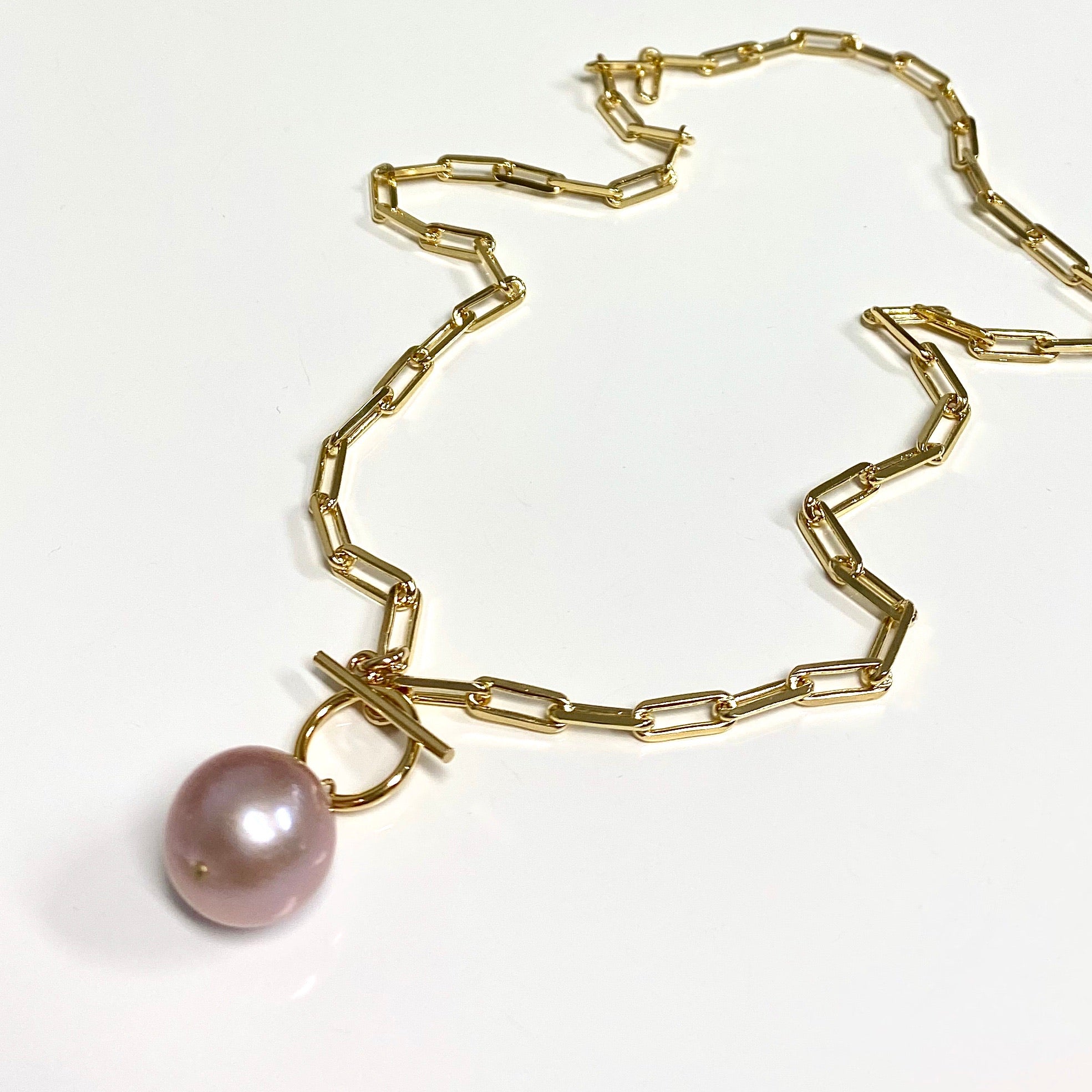 ARIELLA Pink Edison Pearl Necklace (N336) - Elegant Jewelry for Women, Perfect for Weddings, Parties & Gifts