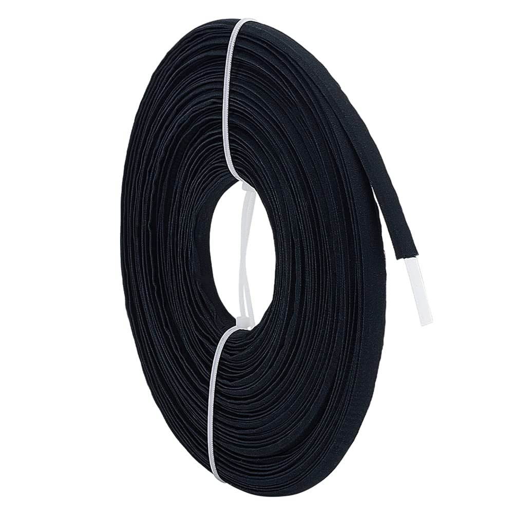 PH PandaHall 1/2 Inch x 21 Yard Black Plastic Boning Roll with Cotton Cover - Sew-Through Boning for Wedding Dresses, Bridal Gowns, Evening Dresses, Lingerie & Hats - Perfect for DIY Costume Making and Formal Wear Construction