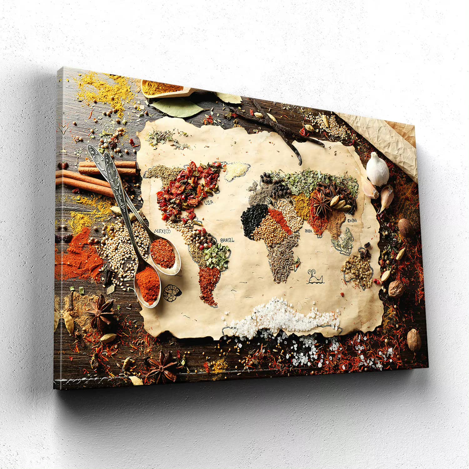 Vibrant Spice-Themed Kitchen Wall Art - 28