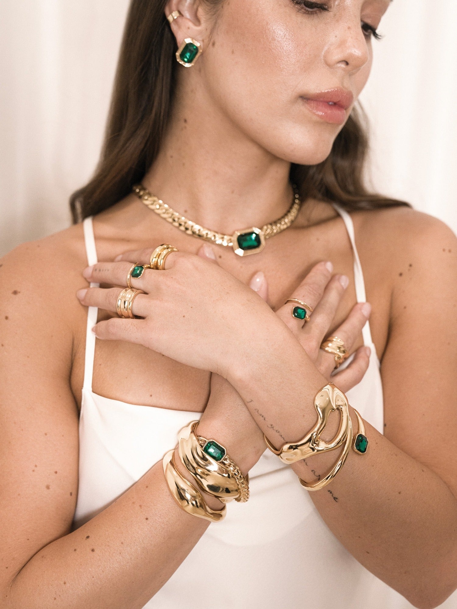 Emerald Green Beaded Wrap Cuff Bracelet for Women - Boho Chic Handmade Jewelry for Parties, Weddings & Everyday Wear