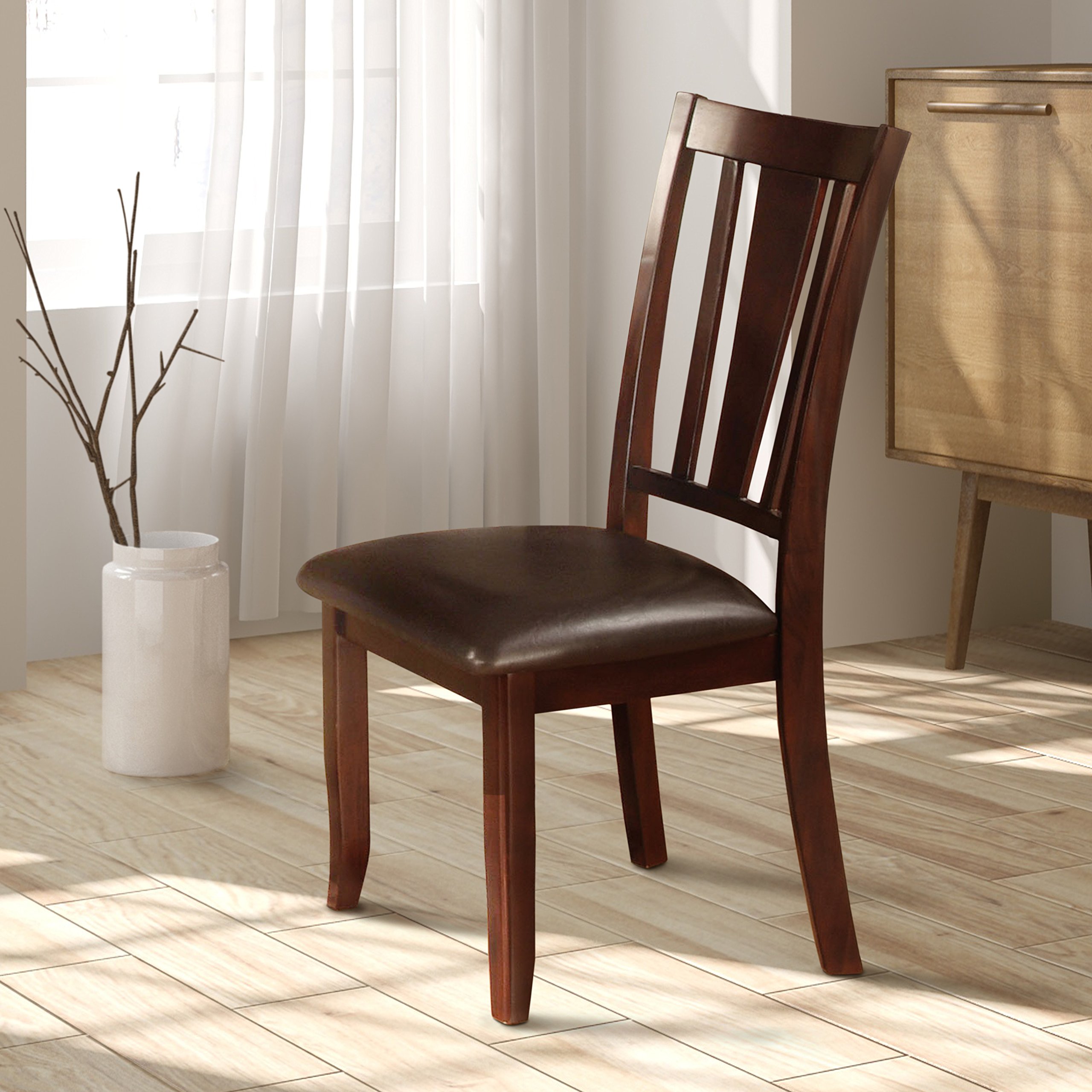 Furniture of America Anlow Dining Chairs Set of 2, Espresso Brown Wooden Chairs for Kitchen, Dining Room, and Office - Comfortable & Stylish Seating Solution