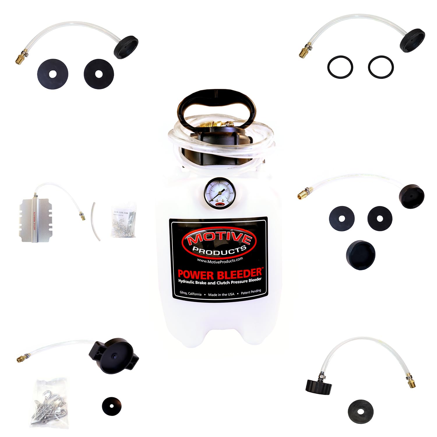 Motive Products 0380 Professional Brake Bleeder Kit - Complete Brake Fluid Bleeding System for Cars, Trucks & Motorcycles | Perfect for DIY Brake Maintenance & Fluid Replacement at Home or Garage