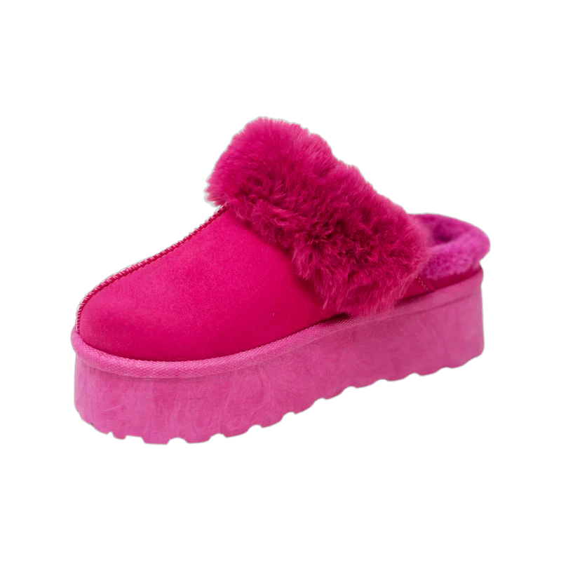 Bonita Women's Soft Platform Slippers - Cozy Pink House Shoes for Indoor Comfort | Perfect for Lounging, Relaxing at Home & Spa Days