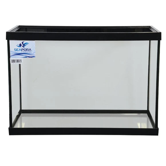 Seapora Marineland 20 Gallon High Aquarium Tank - 24x12x16 Inches for Home, Office & Classroom Fish Keeping
