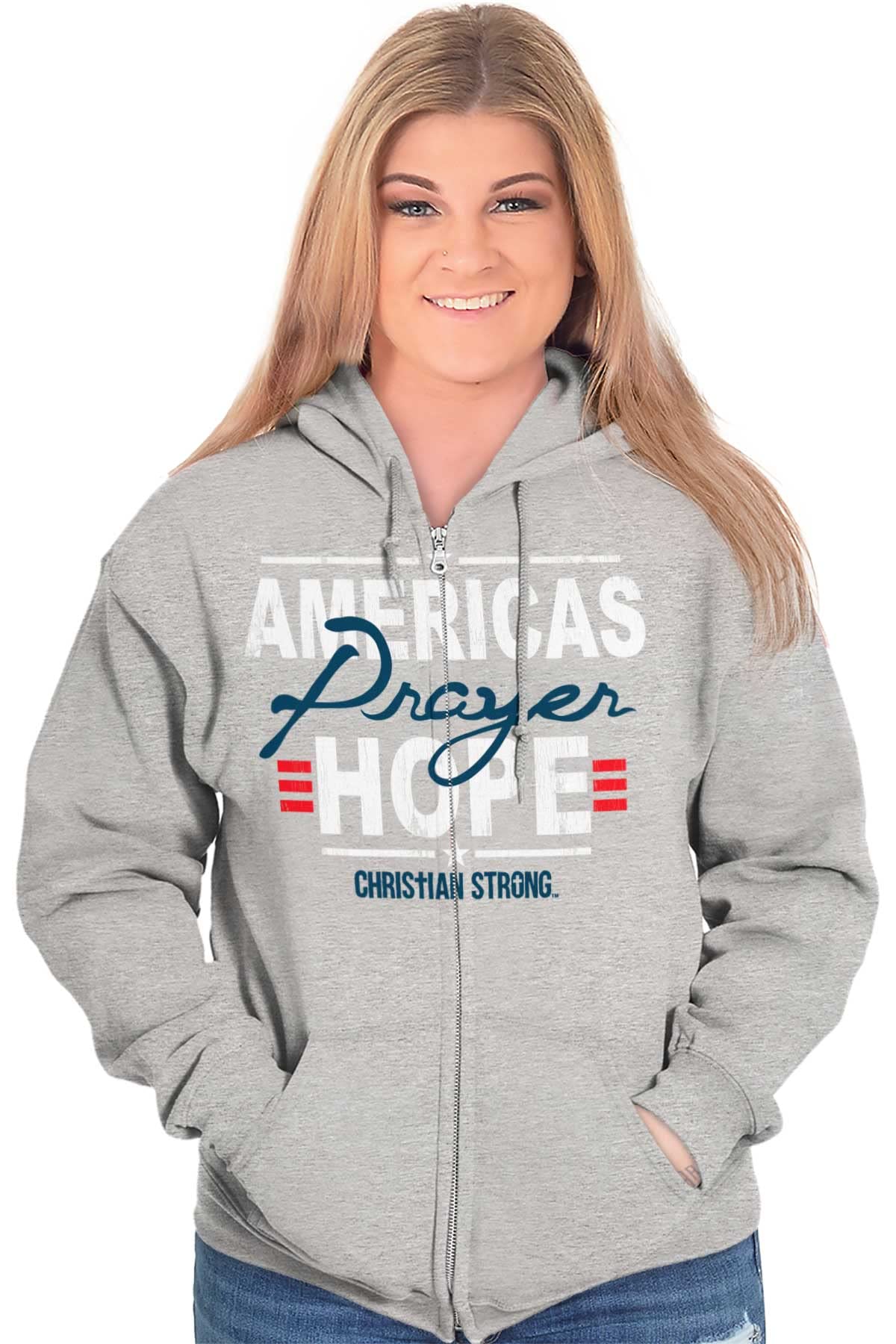 Brisco Brands Christian Zip Hoodie for Women - Inspirational Prayer Sweatshirt | Perfect for Church, Bible Study & Everyday Faith Wear