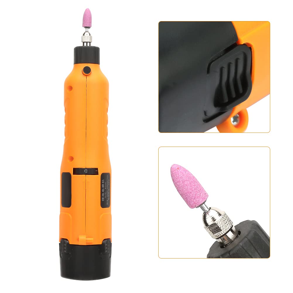 Rechargeable Cordless Rotary Tool - Electric Grinding & Polishing Machine with Lithium Battery for DIY Sanding, Drilling, Engraving, Etching | Perfect for Woodworking, Metal Crafting & Home Renovation Projects