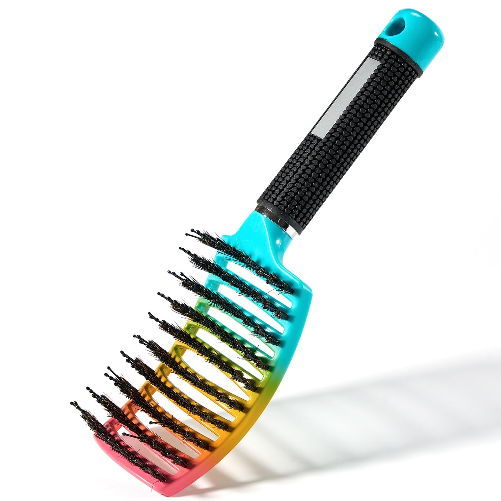 Detangling Hair Brush for Wet & Dry Hair - No Pull Professional Curved Vented Brush for Women, Men & Kids | Perfect for Daily Styling, Salon Use & Travel