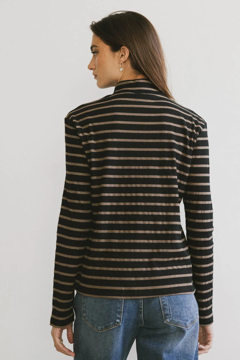 Kess Knit Top in Black - Women's Casual Stretch Knit Shirt | Perfect for Layering, Office Wear & Everyday Outfits | FINAL SALE