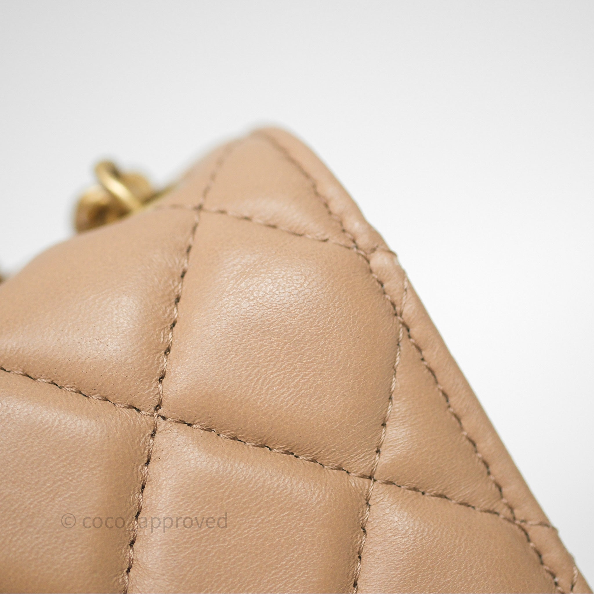 Chanel Quilted Lambskin Wallet on Chain WOC with Adjustable Strap - Beige Crossbody Bag for Women | Perfect for Parties, Date Nights & Everyday Use