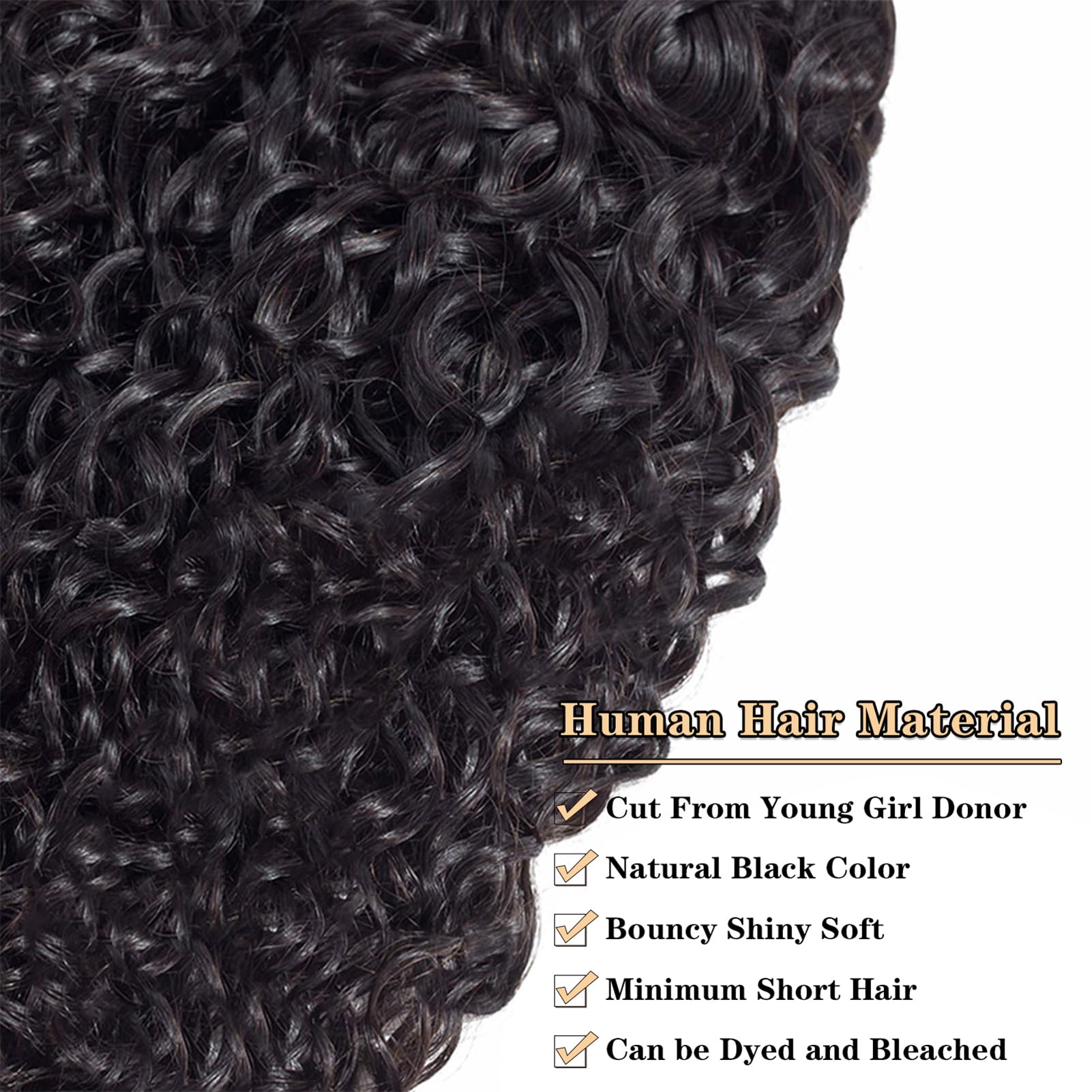 12A Brazilian Curly Human Hair Bundles - 24