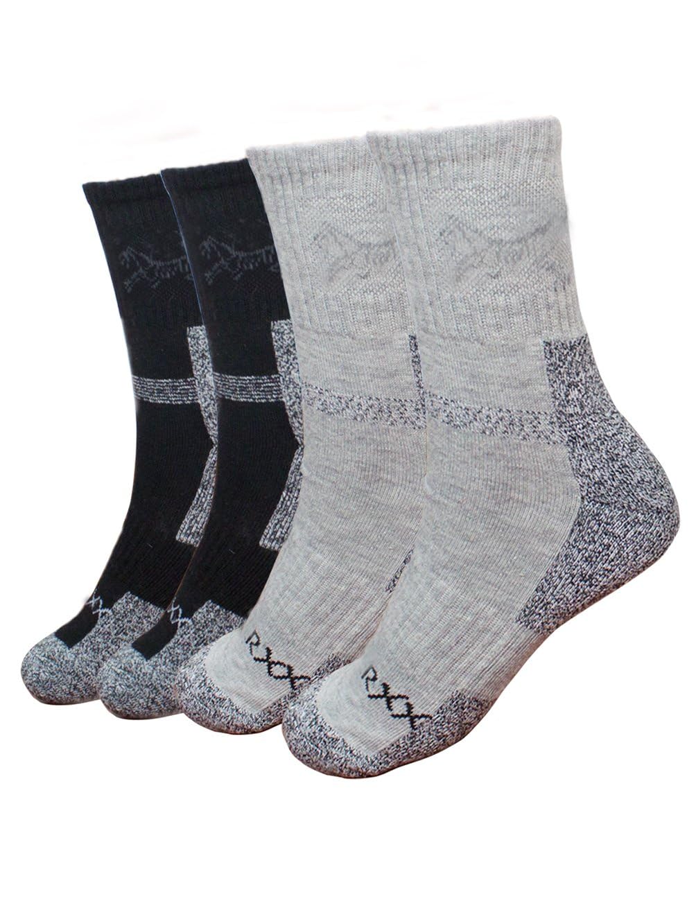Premium Men's Cushioned Athletic Running Socks 2-Pack - Breathable Crew Socks for Sports, Gym & Daily Wear - Dahlia Pattern Design