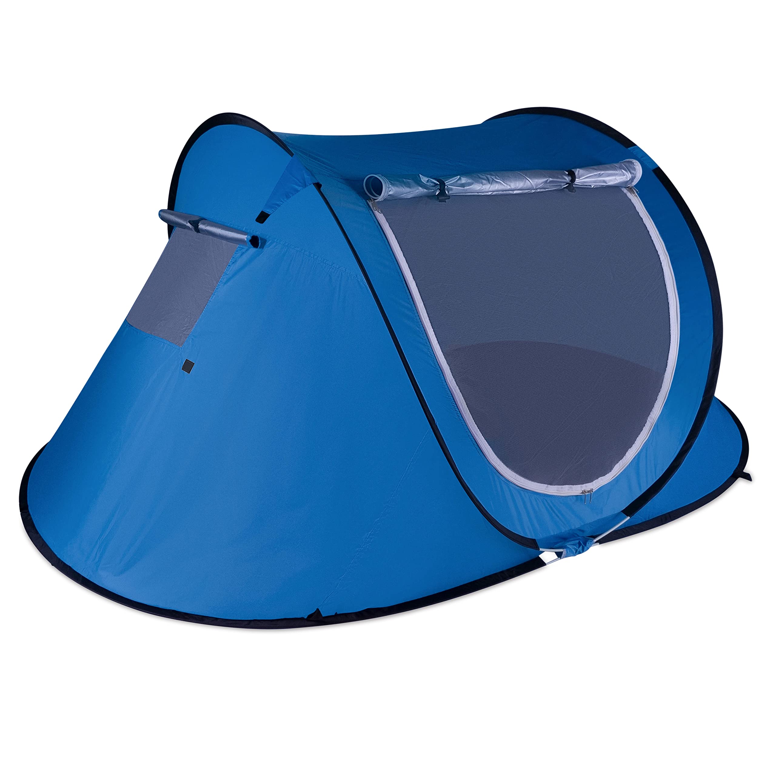 Zento Best Pop Up Beach Tent TA17 - Instant Portable Sun Shelter for 3-4 People, Automatic Setup, Windproof & Waterproof UV Protection Canopy with Carry Bag - Perfect for Beach, Camping, Picnics, and Outdoor Family Adventures
