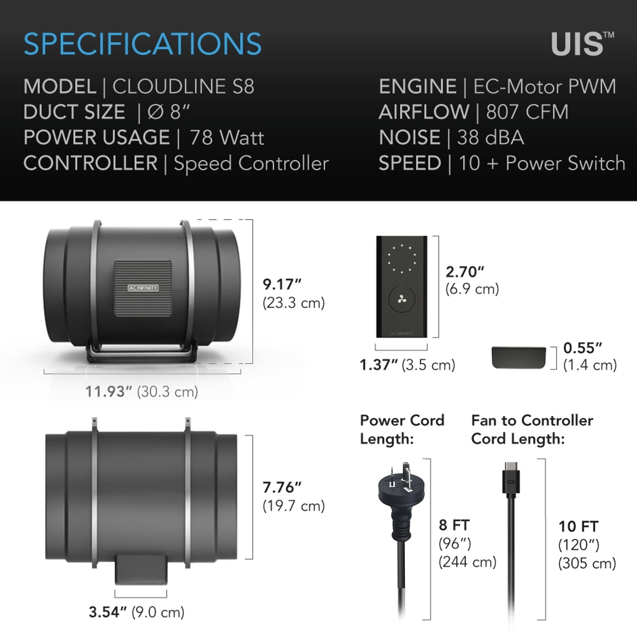 Cloudline Pro S8 Smartphone - Brand New Unlocked with USA Power Plug - Perfect for Travel, Work & Daily Use