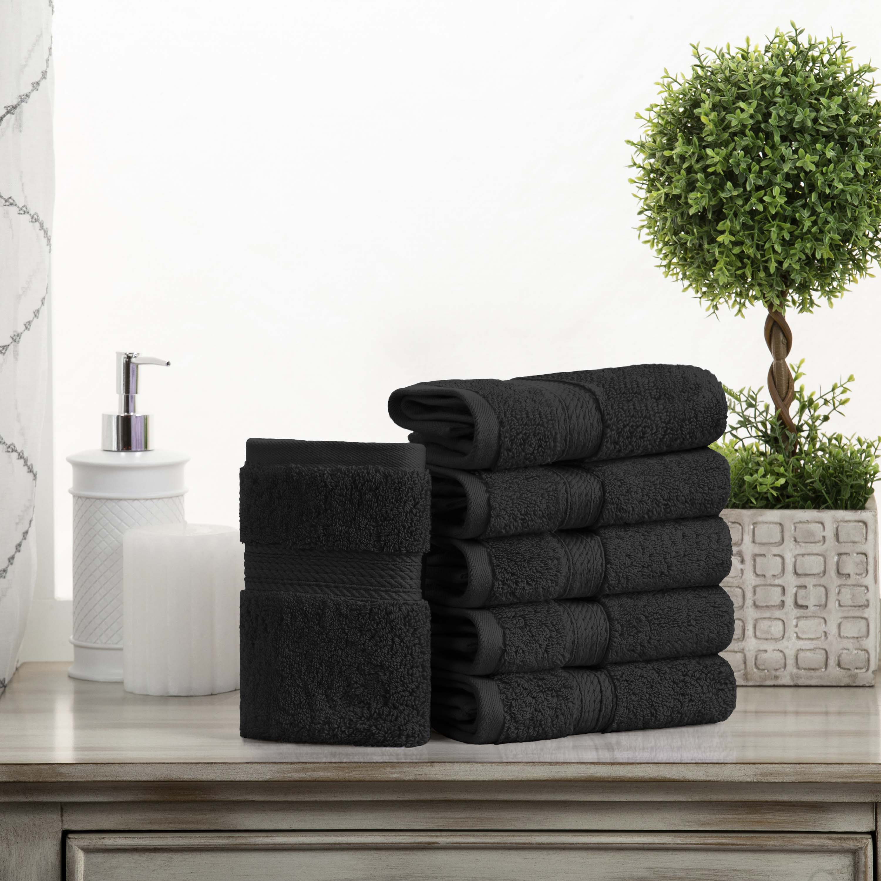 Premium 100% Egyptian Cotton Plush Heavyweight Luxury Bath Towel Set of 6 - Ultra Soft & Absorbent for Spa, Hotel & Home Use