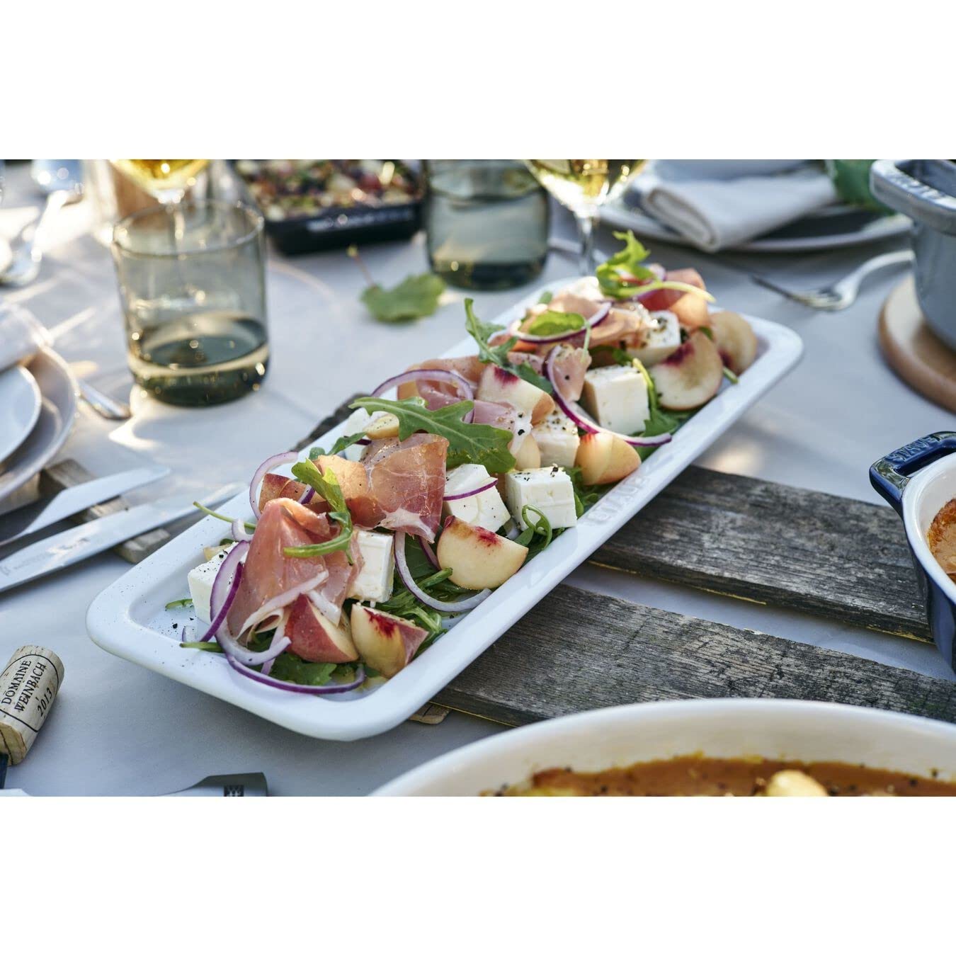 STAUB Ceramic Serving Plate - Elegant Dinnerware for Entertaining, Holiday Meals & Special Occasions - Perfect for Appetizers, Desserts & Charcuterie Boards