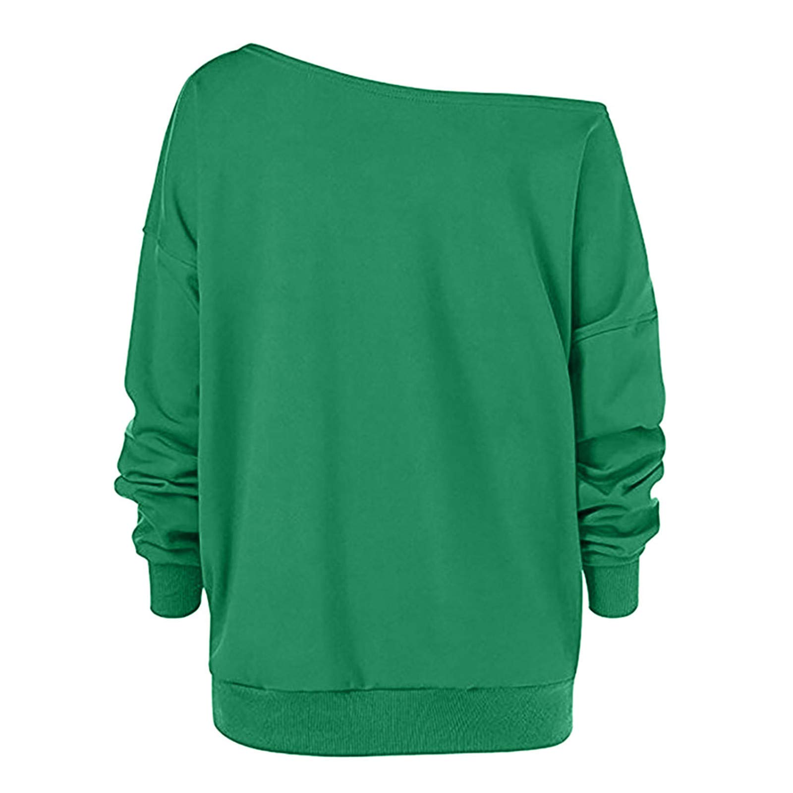 Women's Fashion Pullover Sweater - Elegant Skew Collar Christmas Print Long Sleeve Top for Spring & Fall | Perfect for Holiday Parties, Office Wear & Casual Outings