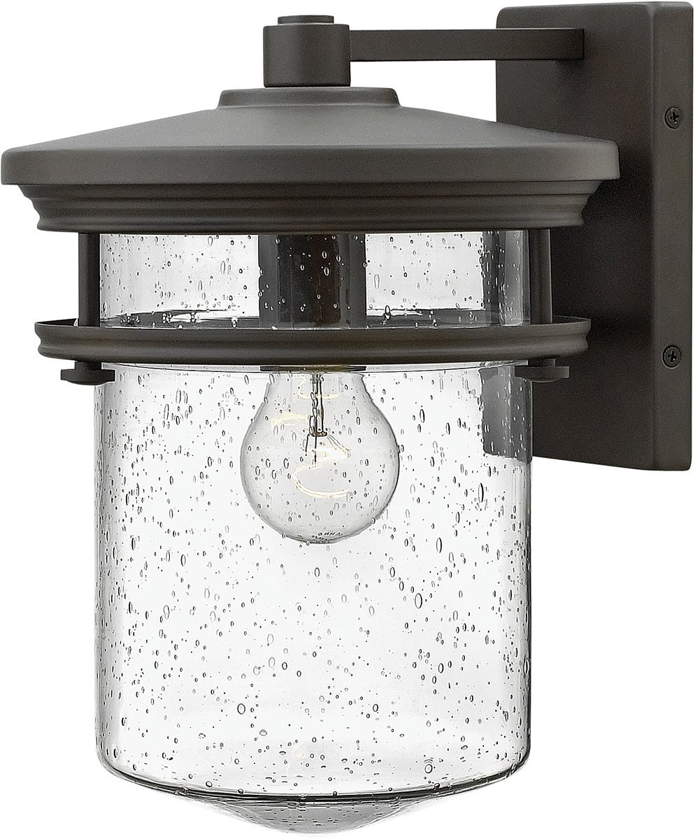 13H Hadley 1 Light Outdoor Wall Sconce in Buckeye Bronze - Weatherproof Exterior Lighting for Porch, Patio, and Entryway