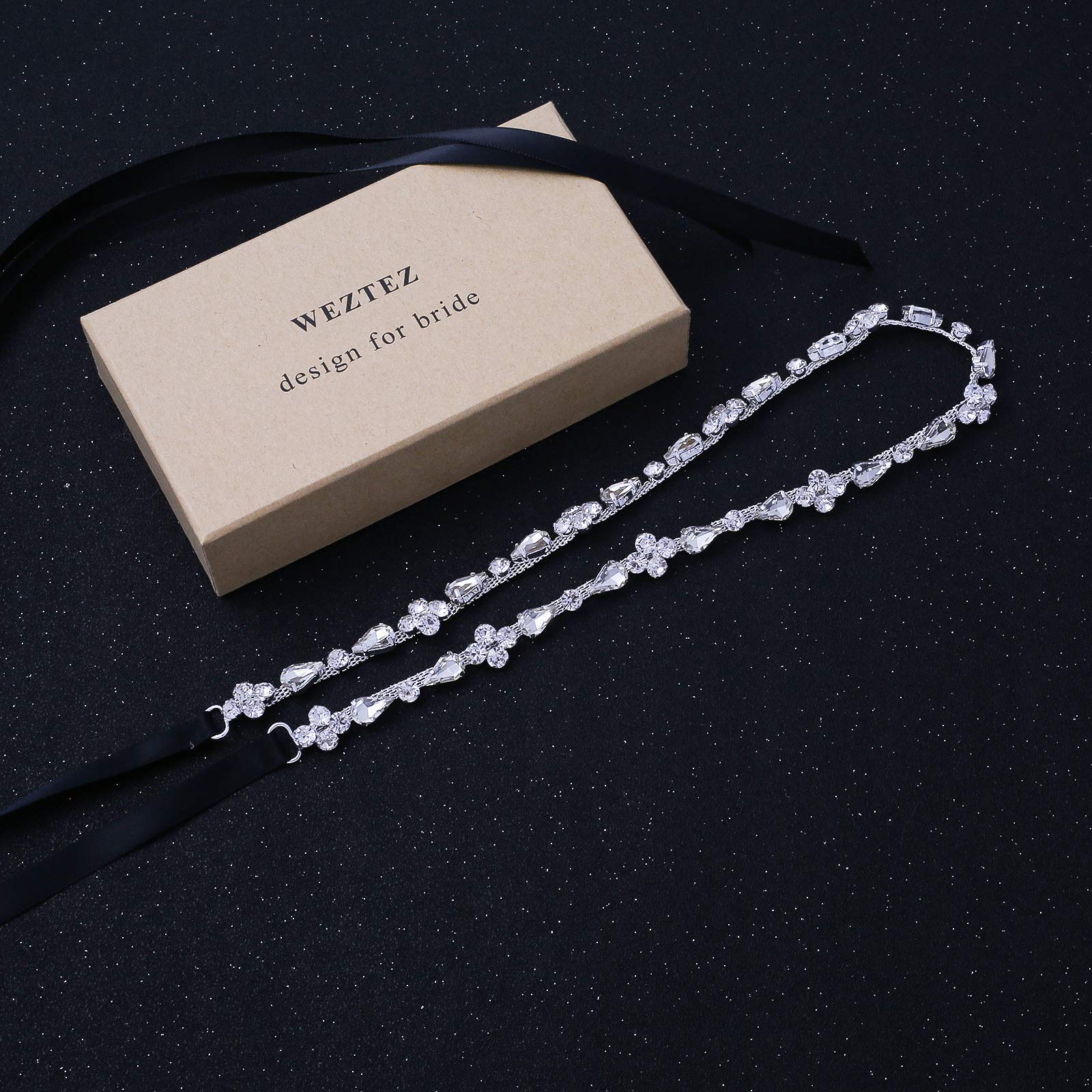 Elegant Crystal Rhinestone Pearl Wedding Belt for Brides & Bridesmaids - Thin Sash Dress Accessory for Women - Perfect for Weddings, Prom & Formal Events