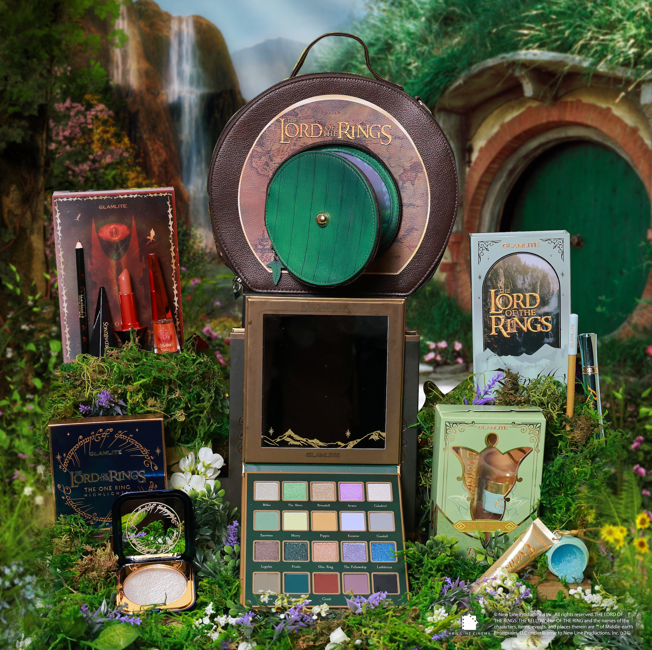 The Lord of the Rings x Glamlite Full Makeup Collection - Eyeshadow Palette, Lipstick & More (No PR Box) | Perfect for Fantasy Cosplay & Themed Parties