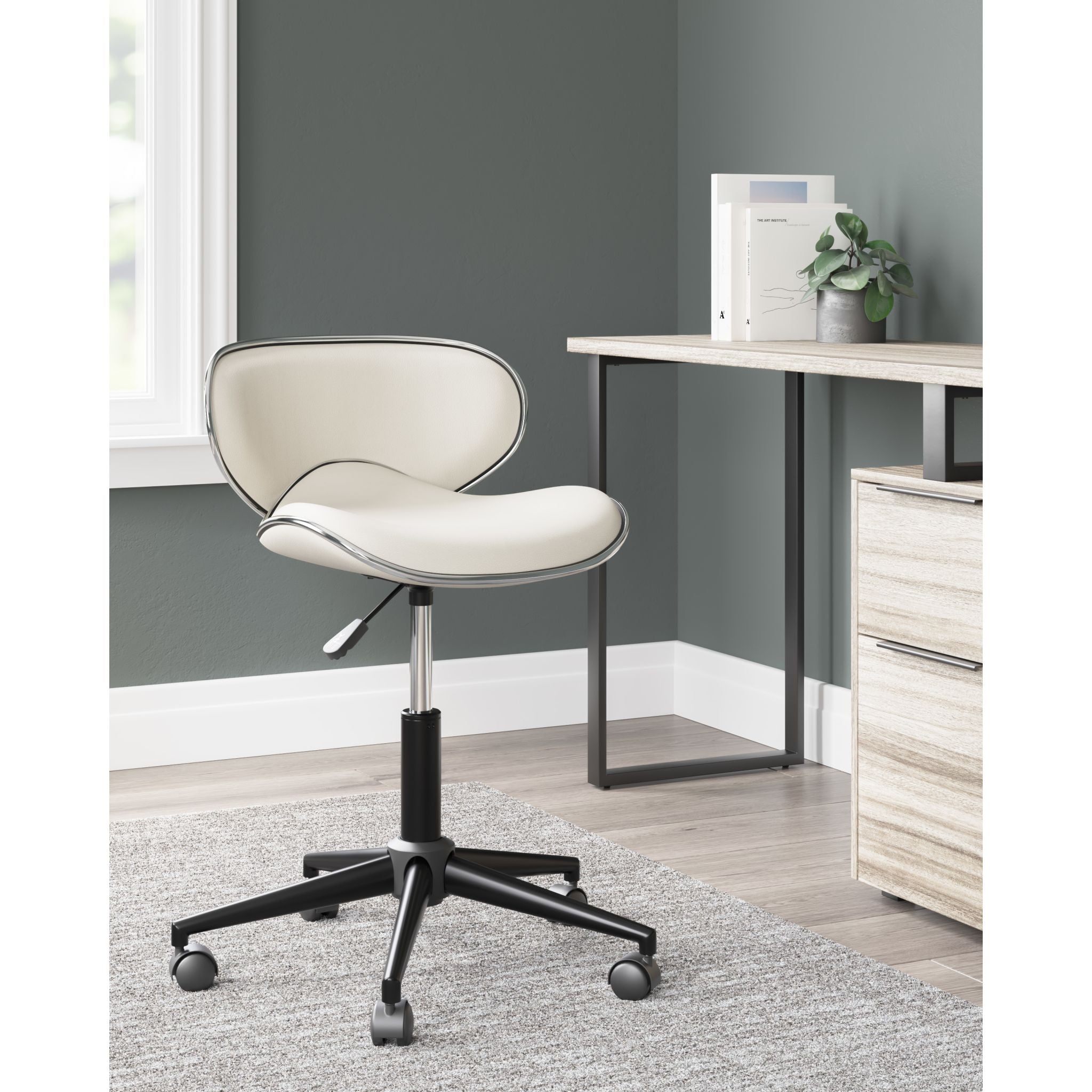 Beauenali Ergonomic Office Chair - Adjustable Height, White - Perfect for Home Office, Gaming & Workspace Comfort