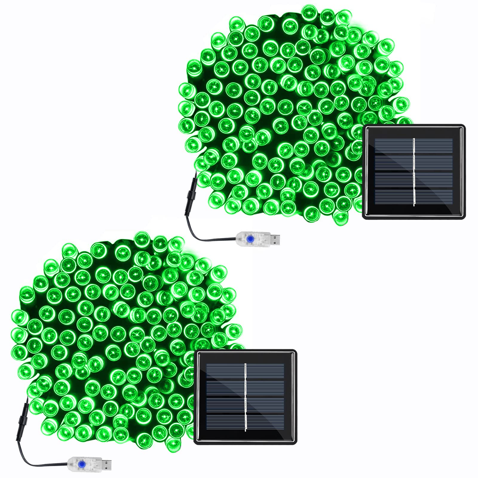 VMANOO 72Ft 200 LED Solar Powered Outdoor String Lights - Waterproof Christmas Patio Lights with 8 Lighting Modes for Yard, Garden, Tree, Gazebo, Wedding, Party, Balcony, Porch & Tent Decorations | Perfect for Holiday, Xmas, Halloween & Outdoor Events