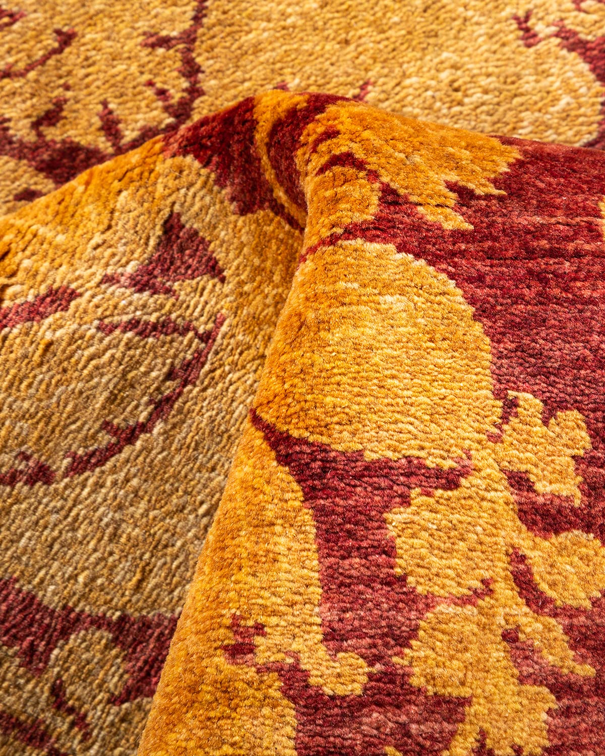 Handmade Traditional Floral Mogul Red Wool Area Rug 4x6 - Solo Rugs One of a Kind Hand Knotted - Perfect for Living Room, Bedroom & Home Decor