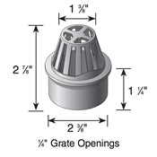 NDS 270 2 Atrium Grate - Heavy Duty Drainage Grate for Commercial & Residential Use - Perfect for Patios, Driveways, and Pool Areas